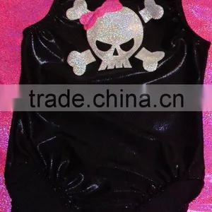 Skull Leotard for Babies, Toddlers Girls Choose Your Colors thumbnail-1