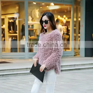 2015 Plus Size Faux Fur Coat Women Fashion Slim Fur Leather Grass Long-Sleeved Sheep Wool Coat Female Casual Out Wear thumbnail-2
