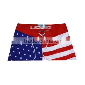 China Custom 4 Way Stretch American Flag Board Shorts thumbnail-6