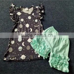 Wholesale Cheap Baby Clothes Summer Floral Shorts Outfits Boutique Kids Clothing thumbnail-1