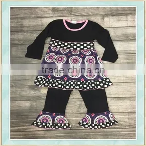 China Branded Factory Clothes Black Roundness Panttern Design Baby Used Clothing for Sale thumbnail-1
