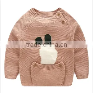 2016 New Design Long Sleeve Round Collar Autumn Winter Children Knitted Sweaters Baby Knitting Pullover thumbnail-3