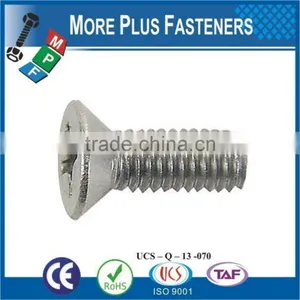 Made in Taiwan Machine Screw ISO 7046 Philips Flat Head Countersunk Stainless Steel and Carbon Steel Zinc Plated thumbnail-3
