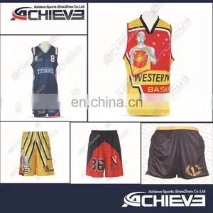2017 Latest Best Basketball Jersey Design ,black /blue /yellow Color Basketball Uniform Design thumbnail-1