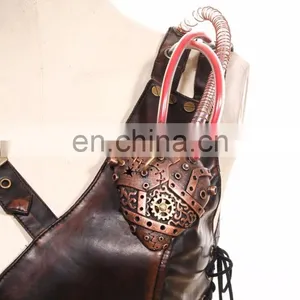 Steampunk Heart Chest Harness Made of Faux PU Leather thumbnail-3