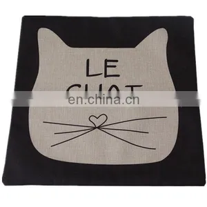 Top Selling Low MOQ Cheap Decorative Home Throw Pillow Cover Fashion Linen Sofa Seat Printed Cushion Cover thumbnail-2