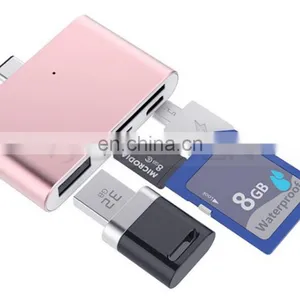 Digital Type C Card Reader USB C OTG USB 2.0 Hub/TF/SD Card Reader 4 IN 1 USB 3.1 With Micro USB Charging Port for MacBook thumbnail-4