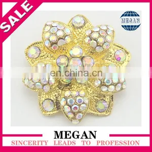 Custom Fashion Design Gold Rhinestone Button thumbnail-1