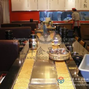 Champagne Gold Color Humanization / Fashion For Hot Pot Conveyor Belt thumbnail-1