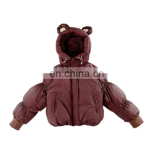 6360 Baby Clothes Cute Baby Girl Cartoon Warm Down Coat With Hood thumbnail-1