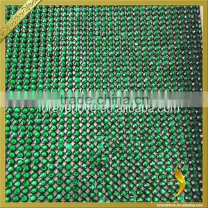 Fashion Beads Trimming Hotfix Crystal Green Rhinestone Mesh FRM-163 thumbnail-2