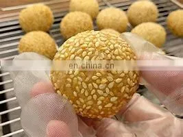 Small Sesame Seed Balls Rolling Machines Fried Sesame Balls Encrusting Machine Price for Sale thumbnail-3