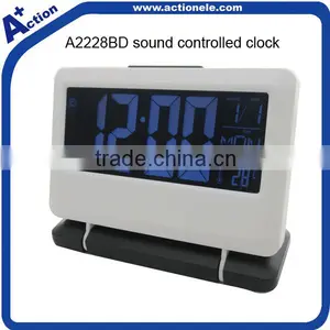 Digital LED Light Clock With Sound Controlled thumbnail-1