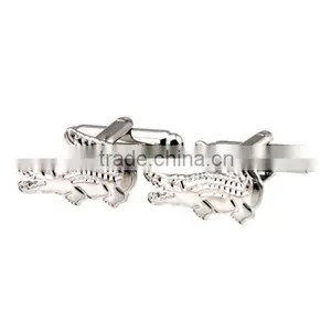 Men's Cufflinks New Crocodile Silver Cuff Lins for Shirt 18mm M3874 thumbnail-2