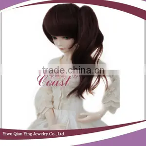 Brown Curly Fashion Synthetic Ponytail for 1 BJD Doll Wigs thumbnail-3
