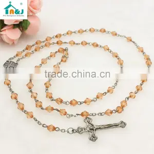 Fashion Catholic Plastic Rosary Bead Necklace Wholesale thumbnail-4