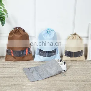 Customized Recyclable Non Woven Drawstring Shoe Bag Making Machine thumbnail-5