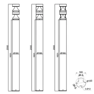 Flat Top Bollard Lights DLW-LED-052 thumbnail-2