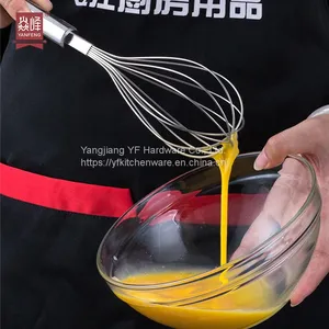 Kitchen Accessories Home and Kitchen Gadgets Stainless Steel Whisk Kitchen Accessories Cream Utensils Whisk Manual Mixer Egg Beater thumbnail-4