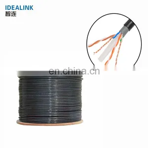 Factory Supply PE & PVC Jacket 4 Pairs 305m Cat 6 Outdoor Data Cable Cat6 Utp Network Cable thumbnail-1