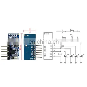 433MHZ Learning Code 3 Key Remote Control + RF Receiving Module thumbnail-5