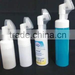 150ml Plastic Cosmetic Foam Pump Bottle With Soft Brush thumbnail-2