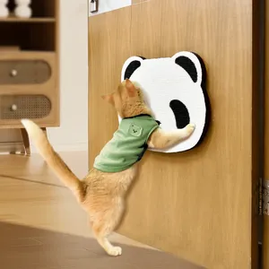 MEOW LOVE Panda-Shaped Cat Scraper The Cat Corrugated Scraper of The Vertical Can Be Attached Wall Decorate Without Shavings. thumbnail-4