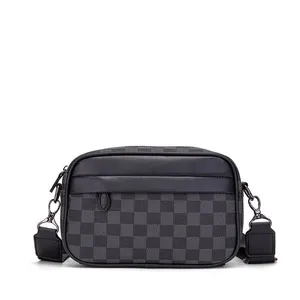 Wholesale Professional Men Cosmetic Makeup Bag Luxury Designer PU Leather Modern Trendy Cases Travel Toiletry Cosmetic Bags Original Branded Bags thumbnail-1