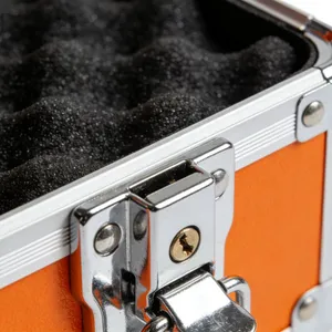 Professional Orange Aluminum Tool Case With Custom Foam Interior - Heavy-Duty Equipment Storage Solution for Precision Tool Protection thumbnail-5