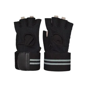 Non-Slip Unisex Gym Gloves Custom Printed Logo Weight Lifting Sports Training Elastic Wristband Half Finger Bodybuilding Cycling thumbnail-5