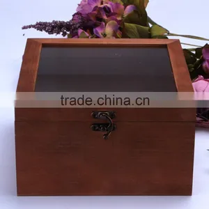 Wholesale Custom Glass Lids Wooden Box For Preserved Fresh Flower thumbnail-1