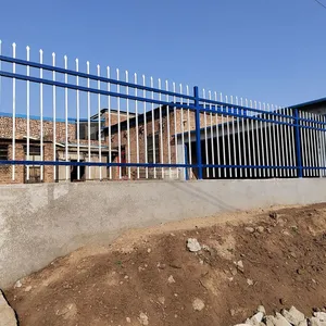 China Supplier Welded Flat Top Aluminum and Wrought Iron Fencing for Gardens thumbnail-2