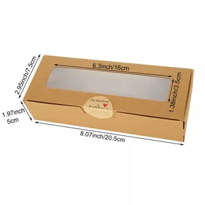 Kraft Paper Macaron Paper Packaging Box With Window thumbnail-1