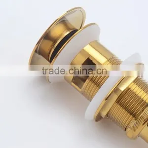 New Polished Gold Pop Up Bathroom Basin Waste Drain thumbnail-3
