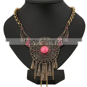 Hot Sale New Deisgn National Style Necklace Heavy Pendant Necklace Gemstone Jewelry thumbnail-4