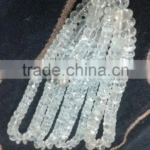 Aquamarine Rondelles Faceted thumbnail-1