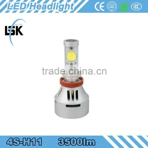 NEWEST Efficient Heat Dissipation 4s Led Headlight 12v 24v 3500LM Single Bulb Led Headlamp ,with Copper Metal BULB thumbnail-1