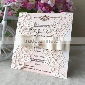 Laser Cut Pearl Paper Card Bar Mitzvah Card Greeting Card Qj-38 thumbnail-6