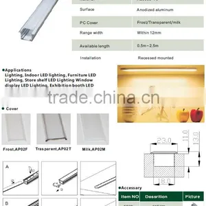 Square Anodized Aluminium Profile for LED Strip Light thumbnail-3
