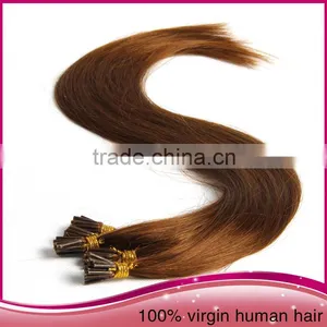 100%Real Brazilian Virgin Human Hair Extension Remy Straight I-tip Stick Hair Extension thumbnail-4