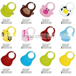 Biodegradable Bamboo Fibre Baby Bibs With Animal Decal, Kids Loved New Bibs With Holder thumbnail-2