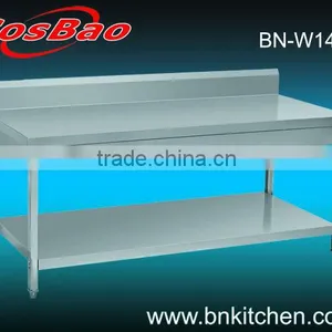 Stainless Steel Restaurant Work Table With Riser And Undershelf BN-W14 thumbnail-1