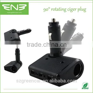 DOUBLE SIDE PLUG Triple USB With Socket Car Charger for Car Accessories Consumer Electronics thumbnail-1