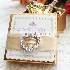 Graceful Golden Rhinestone Wedding Box thumbnail-1