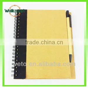 Recycled Spiral Notebook/krafte Paper Recycled Notepad With Pen thumbnail-1