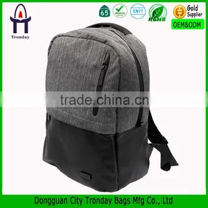 High Quality Custom Design Fabric and PU Leather Office Backpack Bag thumbnail-1