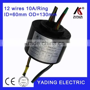SRH 60130-12p Rotating Joint Slip Ring ID60mm. OD130mm. 12Wires, 10A 12 Wires thumbnail-1