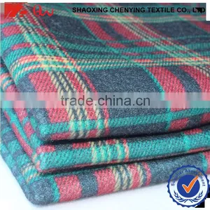 Polyester Viscose Blend Plaid Pattern Brushed Printed Sofa Cover Fabric thumbnail-1