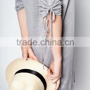 Light Grey Linen Dress Cute Dress Mini Dress thumbnail-5