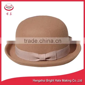 Stylish 100% Wool Felt Dome Hats for Lady thumbnail-3